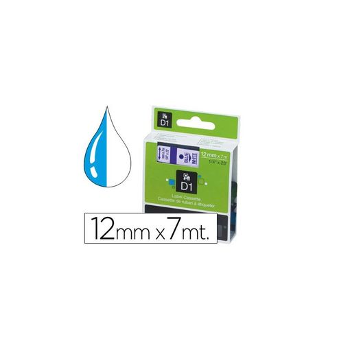 Etiquetas DYMO D1 Standard 12mm x 7m (Classificação e Arquivo) DYMO - Fitas de etiquetas e recargas - 12mm, 7m, DYMO LabelManager, azul transparente