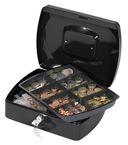 Caixa de Segurança Q-CONNECT 25.4 x 13.3 x 10.5 cm Q-Connect - Caixas de dinheiro - metal, 25.4x13.3x10.5 cm