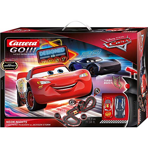 Pista de Carros R/C CARS Neon Nights 2 em 1 Carrera - Conjuntos de brinquedos - luzes, 2 em 1, veículos, turbo boost