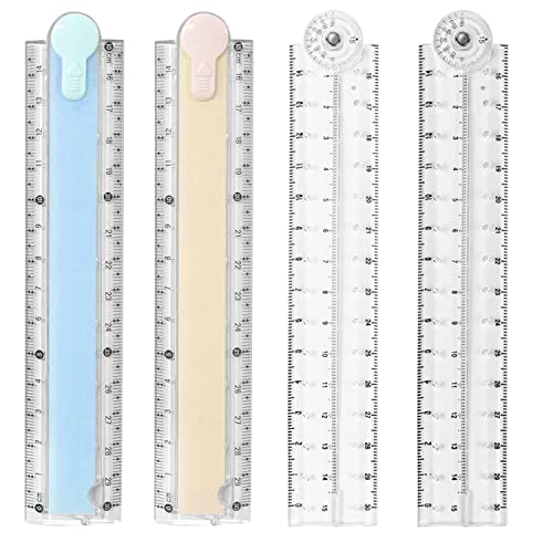 Régua PLEGABLE 4 RÉGULAS (30 CM) CREMA TRANSPARENTE PFLYPF - Réguas - plegável, 30 cm, crema transparante, 4 rodas