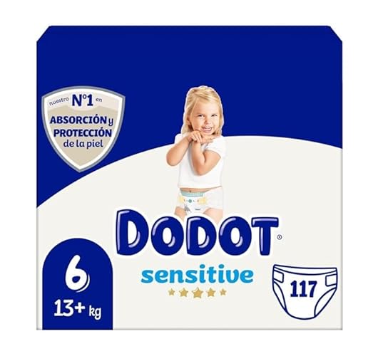 Fraldas DODOT Sensitive (Tamanho: 6) (117 unidades) Procter & Gamble - Roupa interior - tamanho 6, 117 unidades, sensitive