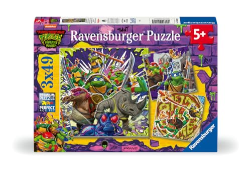 Puzzle RAVENSBURGER Ninja Turtle (49 Peças) Ravensburger - Quebra-cabeças - puzzle, madeira, 49 peças, ninja turtle