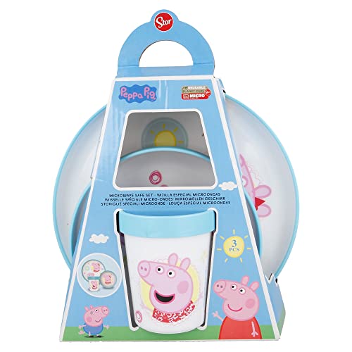 Conjunto de Talheres PEPPA PIG Premium (Material: cerâmica) Stor - Utensílios de mesa - cerâmica, antiaderente, prato, copo, garrafa