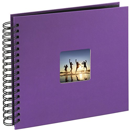 Álbum de Fotografias HAMA 00101770 | Lilás Hama - Álbuns de fotos - álbum, fotos, fechadura espiral, papel montagem preto, capa estrutura papel