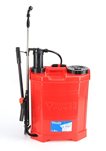 Mini pulverizador manual 16l super power Madeira & Madeira - Importação de Ferragens e Ferramentas, SA - Mochilas - 16 L, manual, preto, plástico