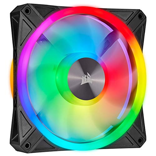 Ventoinha CORSAIR ML Series ML120 RGB LED 12cm Corsair - Peças de refrigeração de sistema de computador - 1,2 cm, 1200 rpm, 50 m³/h, 20 db