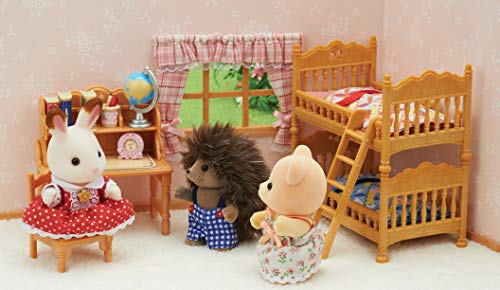 Playset SYLVANIAN FAMILIES La Chambre des enfants SYLVANIAN FAMILIES - Conjuntos de brinquedos - mesa de escritório, literas, acessórios, 15 peças