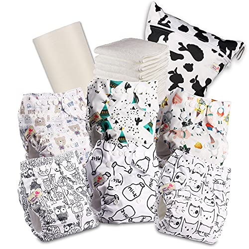 Bolsas com Bolsa de Pampers Littles and Bloomz Littles & Bloomz - Fraldas - multicor, poliuretano, impermeável, 30x40cm