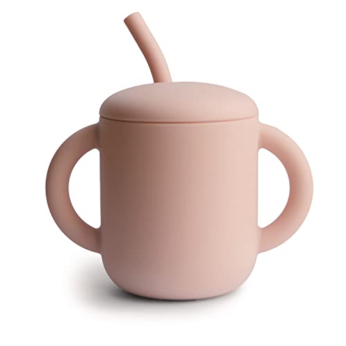 Garrafa de Silicone MUSHIE Training Cup Blush mushie - Copos e canecas - silicone, 250 ml, removível, ergonômico