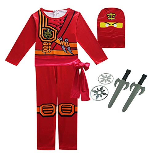 Fato de Menino THOMBASE Ninja (Tam: 3 a 4 anos) Thombase - Brincadeira de faz de conta - capa removível, calças, luva, bolsinho, tamanho 3-4 anos