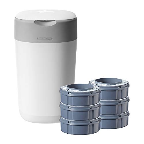 Caixa de Arrumação de Fraldas TOMMEE TIPPEE Twist and Click Cinzento Tommee Tippee - Acessórios de contenção de resíduos - fraldas, cinzento, twist and click