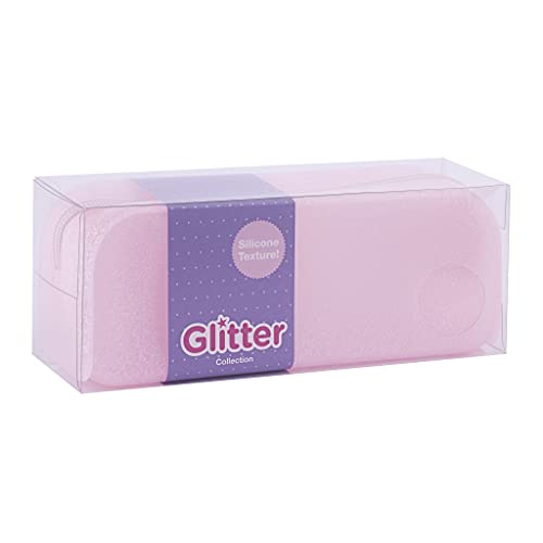 Estojo Apli Glitter Rosa (Recondicionado Como Novo) APLI - Estojos para canetas e lápis - glitter rosa, silicone alta qualidade, resistente à água, flexível