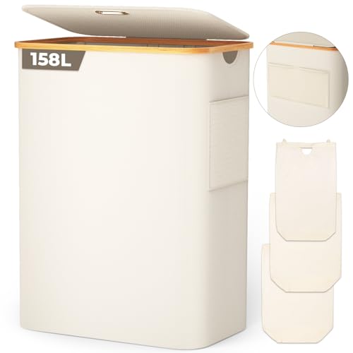 Cesto de Roupa Suja OUSFOT com 3 Compartimentos OUSFOT - Cestos de roupa - cesto, roupa suja, 3 compartimentos