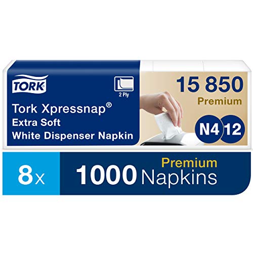 Dispensador de Toalhitas TORK 15850 (Branco) Tork - Produtos de papel para o lar - 1000 folhas, fixação na parede, plástico