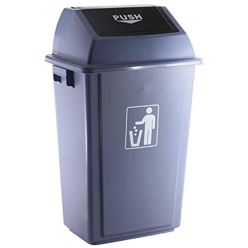 Caixote do Lixo Q-CONNECT (Plástico - Cinzento - 58 L) Q-Connect - Lixeiras e cestos de lixo - 5,8 L, plástico, cinzento