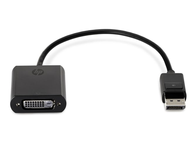 Cabo Adaptador HP DisplayPort para DVI-D Preto HP - Adaptadores de cabos de áudio e vídeo - displayport, dvi-d, macho fêmea, preto