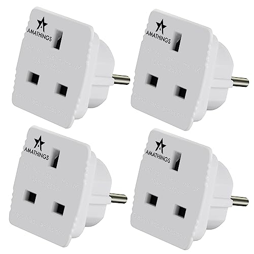 Adaptador de Viagem Amathings 4 Adaptadores de Enchimento Tipo G Branco AMATHINGS - Inversores de energia - universal, usb, branco