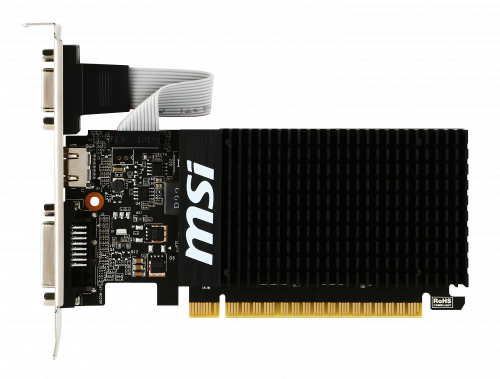 Placa Gráfica MSI GeForce GT 710 (NVIDIA - 2 GB DDR3) MSI - Placas e adaptadores de vídeo - geforce gt 710, 2 gb ddr3, pci express x16, 954 mhz