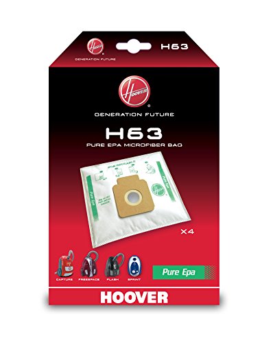 Sacos de Aspirador HOOVER Purehepa Freespace H63 (4 Unidades) Hoover - Acessórios de aspirador - microfibra, hoover brave, capture, flash, freedspace greenray, sprint