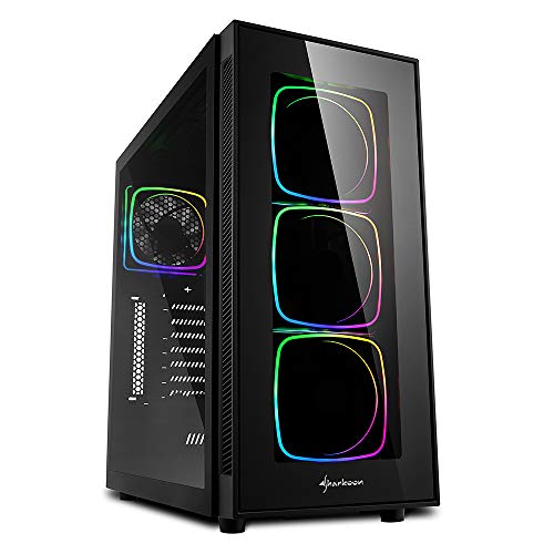 Caixa PC SHARKOON Tg6 Rgb (ATX Mid Tower - Preto) Sharkoon - Componentes de computador - ATX, mid tower, rgb, preto