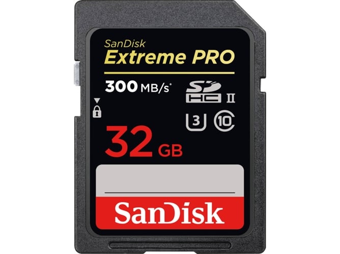 Cartão de Memória SANDISK Extreme Pro (32 GB - 285 MB/s) Sandisk - Cartões de memória flash - 32 GB, 285 MB/s, SDXC, Classe 10