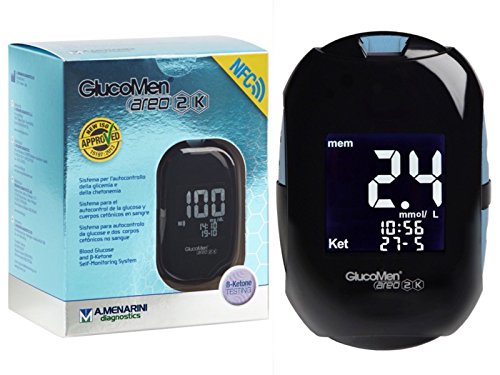 Medidor de Glicemia Areo 2K GLUCOMETRO Menarini - Medidores de glicose no sangue - glicemia, glucómetro