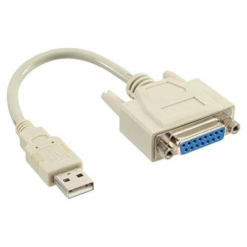 Cabo Adaptador INLINE 33101 USB A para DB-15 Bege InLine - Adaptadores - usb, db-15, adaptador inline