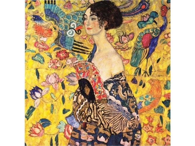 Quadro LEGENDARTE Gustav Klimt - Lady with Fan Legendarte - Materiais de arte e artesanato - gustav klimt, lady with fan, 100 x 80 cm, tecido, madeira