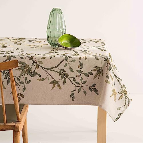 Toalha de Mesa MINT DECO Linho (Verde - 140 x 200 cm) TWO TRADING ONLINE S.L. - Roupa de cama e cama - linho, verde, 140x200 cm