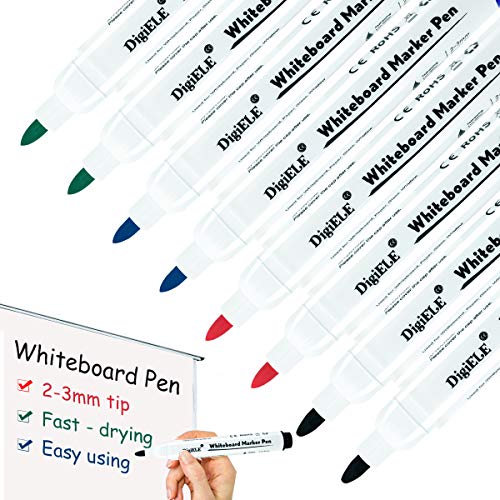 Marcadores para Quadros Brancos DIGIELE 4 Cores Hankun - Marcadores e marcadores de texto - 4 cores, resistentes à água, transparente, fáceis de usar