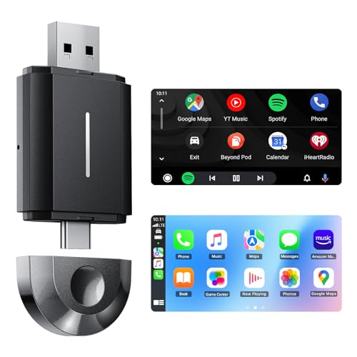 Adaptador VOLAM Wireless Carplay Android Auto Volam - Reprodutores de mídia e streaming doméstico - sem fios, carplay, android auto, controle