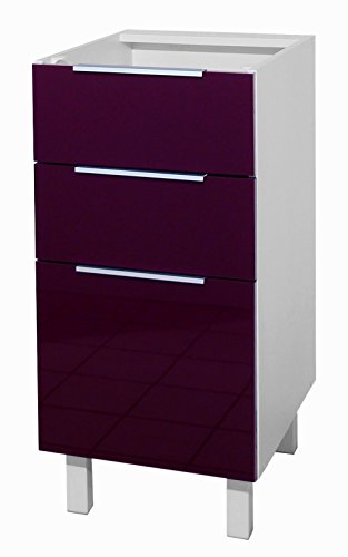 Armário de Cozinha BERLENUS CT4BA-1B | Castanho Belenus - Armários de cozinha - castanho, 3 gavetas, pés ajustáveis, pega alumínio