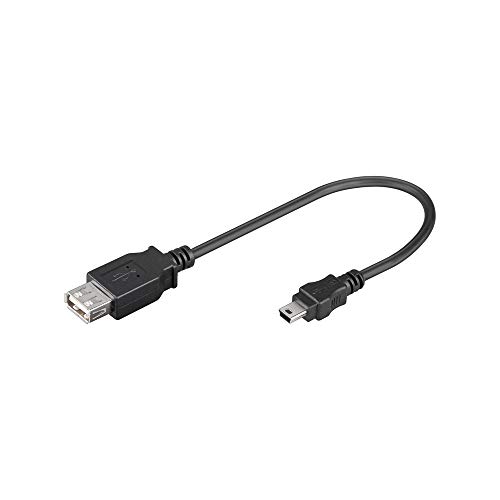 Cabo de Dados GOOBAY (Mini USB B - USB A - 20 cm - Preto) Wentronic - Cabos de armazenamento e transferência de dados - mini usb b, usb a, 20 cm, preto