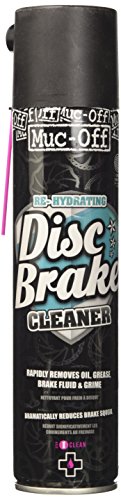 Limpador de Pastilhas de Freios MUC-OFF Spray (400ml) Muc-Off - Desinfetantes domésticos - biodegradável, 400ml, remova óleo, facilita absorção