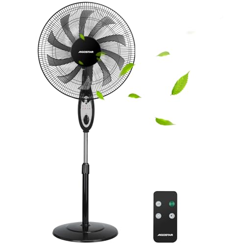 Ventoinha de Pé AIGOSTAR Hansa (5 velocidades - 50 W - Diâmetro: 40 cm) Aigostar - Ventiladores - 40 cm, 5 velocidades, função reverso, temporizador