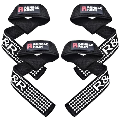 RUMBLE RAIN Straps Gym 2 Pares de 21'' de Agarre Potente RUMBLE RAIN - Luvas de levantamento de peso e suportes para as mãos - gym, agarre potente, 21 polegadas