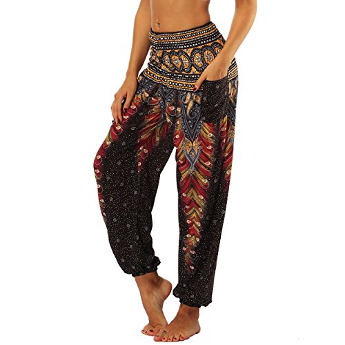 Calças para Mulher NUOFENGKUDU Harem Preto para Fitness (Tamanho Único) Nuofengkudu - Calças - harem, fitness, preto