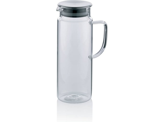 Garrafa KELA 11397 | Transparente, Prateado kela - Jarras e garrafas para servir - 1 l, vidro, transparente, prateado