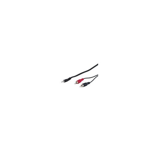 Cabo de Áudio STARTECH (Jack 3.5mm - RCA - 1 m - Preto) Wentronic - Cabos de áudio e vídeo - jack 3.5mm, RCA, 1 m, preto