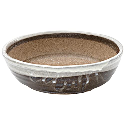 Vaso para Bonsai WAZAKURA Shigaraki (Branco - 21x21cm) Wazakura - Vasos e canteiros - cerâmica, 21x21cm, branco, tampo