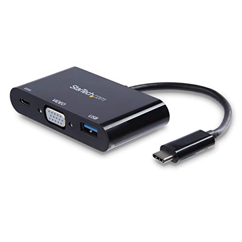 StarTech.com CDP2VGAUACP USB 3.0 (3.1 Gen 1) Type-C Preto base & duplicador de portas STARTECH.COM - Concentradores usb e firewire - usb 3.0, type-c, preto, base, duplicador