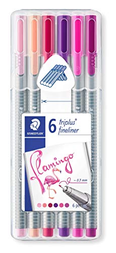 Caneta Fineliner STAEDTLER Triplus Multicor (Caixa de 6) Staedtler - Canetas - fineliner, traço 0,3 mm, tampa ventilada, ergonômico