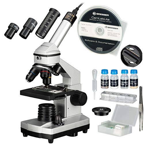 Microscópio de Mesa BRESSER OPTICS 8855000 Bresser - Microscópios - lente 40x, software PC, acessórios, led