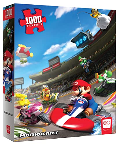 Puzzle SUPER MARIO BROS. Mario Kart (Idade Mínima Recomendada: 8 anos) USAopoly - Quebra-cabeças - 1000 peças, super mario bros, cartão, fixador