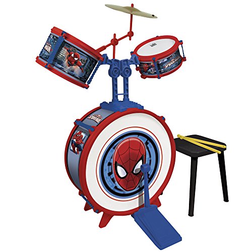 Figura de Ação SPIDERMAN Bateria 3 Elementos com Bancada REIG 555 (Idade Mínima Recomendada: 4 anos) REIG - Instrumentos de brinquedo - bateria, 3 elementos, 4 anos