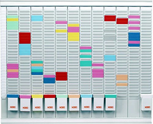 Quadro de Planeamento NOBO 12M T-CARD Kit (Cinzento) Nobo - Calendários, organizadores e planejadores - planeamento, ano inteiro, calendário, folhas numeradas