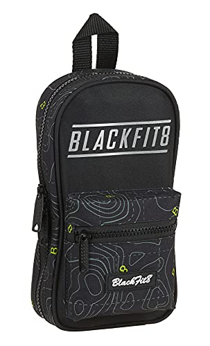 Mochila BLACKFIT8 Plumier (Preto - Poliéster - 24.5 x 16.5 x 9 cm) safta - Organizadores de mesa - preto, poliéster, 24.5 x 16.5 x 9 cm, portas-vazias