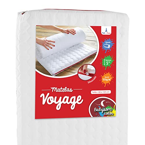 Colchão de Viagem BABYSOM (60 x 120 cm) Babysom - Colchões - 60 x 120 cm, espuma, 18 kg/m3, confortável