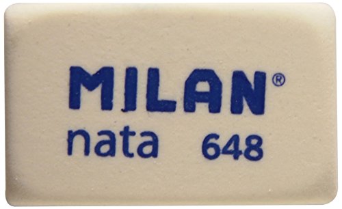 Goma de Erro MILAN NATA (Branco - Poliuretano) Milan - Correção de fluídos, canetas e fitas - poliuretano, branco, macia, não abrasiva