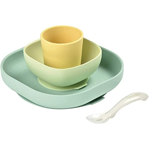 Conjunto de Refeição Béaba Silicone 4 Peças Beaba - Jogos de jantar - silicone, 4 peças, refeição bebé